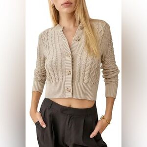 Reformation Foret Cable Cardigan